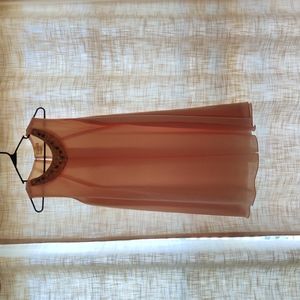 Mid length Soieblu light pink dress with neckline accent. Worn once. Fully lined